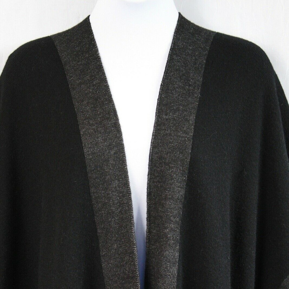 Charter Club Women's Solid Knit Reversible Poncho - Picture 3 of 4